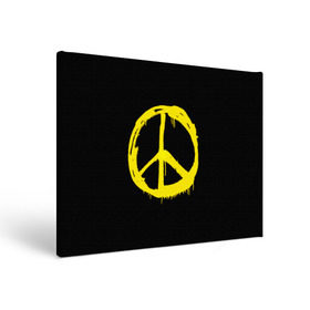 Холст прямоугольный с принтом Peace в Екатеринбурге, 100% ПВХ |  | peace | vppdgryphon | арт | краска | мирный | миролюбивый | пацифик | прикольные | хиппи | цветные