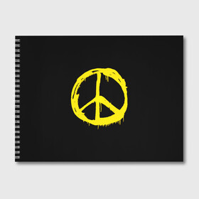 Альбом для рисования с принтом Peace в Екатеринбурге, 100% бумага
 | матовая бумага, плотность 200 мг. | peace | vppdgryphon | арт | краска | мирный | миролюбивый | пацифик | прикольные | хиппи | цветные