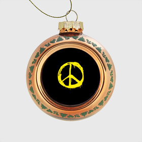 Стеклянный ёлочный шар с принтом Peace в Екатеринбурге, Стекло | Диаметр: 80 мм | peace | vppdgryphon | арт | краска | мирный | миролюбивый | пацифик | прикольные | хиппи | цветные