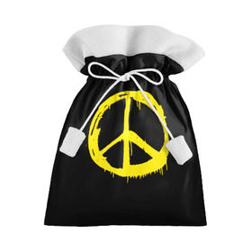 Подарочный 3D мешок с принтом Peace в Екатеринбурге, 100% полиэстер | Размер: 29*39 см | Тематика изображения на принте: peace | vppdgryphon | арт | краска | мирный | миролюбивый | пацифик | прикольные | хиппи | цветные