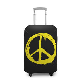 Чехол для чемодана 3D с принтом Peace в Екатеринбурге, 86% полиэфир, 14% спандекс | двустороннее нанесение принта, прорези для ручек и колес | peace | vppdgryphon | арт | краска | мирный | миролюбивый | пацифик | прикольные | хиппи | цветные