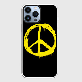 Чехол для iPhone 13 Pro Max с принтом Peace в Екатеринбурге,  |  | Тематика изображения на принте: peace | vppdgryphon | арт | краска | мирный | миролюбивый | пацифик | прикольные | хиппи | цветные