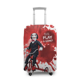 Чехол для чемодана 3D с принтом Billy в Екатеринбурге, 86% полиэфир, 14% спандекс | двустороннее нанесение принта, прорези для ручек и колес | jigsaw | джон крамер | триллер