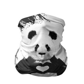 Бандана-труба 3D с принтом Panda love в Екатеринбурге, 100% полиэстер, ткань с особыми свойствами — Activecool | плотность 150‒180 г/м2; хорошо тянется, но сохраняет форму | 14 февраля | love | panda | panda love | день святого валентина | любовь | панда