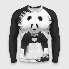Мужской рашгард 3D с принтом Panda love в Екатеринбурге,  |  | 14 февраля | love | panda | panda love | день святого валентина | любовь | панда