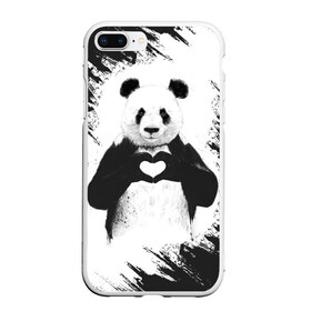 Чехол для iPhone 7Plus/8 Plus матовый с принтом Panda love в Екатеринбурге, Силикон | Область печати: задняя сторона чехла, без боковых панелей | 14 февраля | love | panda | panda love | день святого валентина | любовь | панда