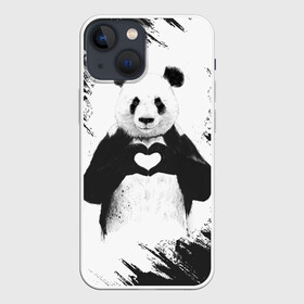 Чехол для iPhone 13 mini с принтом Panda love в Екатеринбурге,  |  | 14 февраля | love | panda | panda love | день святого валентина | любовь | панда