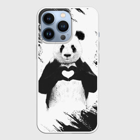 Чехол для iPhone 13 Pro с принтом Panda love в Екатеринбурге,  |  | 14 февраля | love | panda | panda love | день святого валентина | любовь | панда