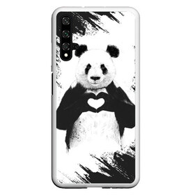 Чехол для Honor 20 с принтом Panda love в Екатеринбурге, Силикон | Область печати: задняя сторона чехла, без боковых панелей | Тематика изображения на принте: 14 февраля | love | panda | panda love | день святого валентина | любовь | панда