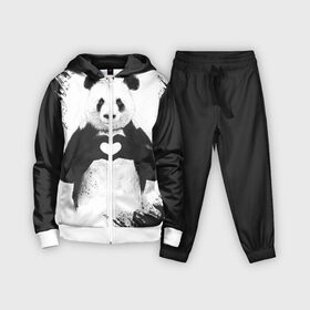 Детский костюм 3D с принтом Panda love в Екатеринбурге,  |  | 14 февраля | love | panda | panda love | день святого валентина | любовь | панда