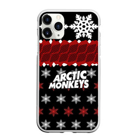Чехол для iPhone 11 Pro матовый с принтом Праздничный Arctic Monkeys в Екатеринбурге, Силикон |  | алекс тёрнер | арктик | арктические мартышки | гаражный | группа | джейми кук | знак | инди рок | красный | м | манкис | музыка | надпись | ник о мэлли | новогодний | новый год | обезьяна
