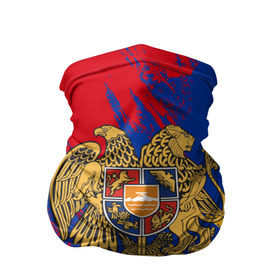 Бандана-труба 3D с принтом Герб и флаг Армении в Екатеринбурге, 100% полиэстер, ткань с особыми свойствами — Activecool | плотность 150‒180 г/м2; хорошо тянется, но сохраняет форму | армения | герб армении | герб и флаг армении | флаг армении