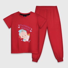 Детская пижама хлопок с принтом Папины девочки в Екатеринбурге, 100% хлопок |  брюки и футболка прямого кроя, без карманов, на брюках мягкая резинка на поясе и по низу штанин
 | Тематика изображения на принте: беременность | будущая мама | дитя | дочка | мама | ребенок