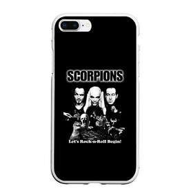 Чехол для iPhone 7Plus/8 Plus матовый с принтом Группа Scorpions в Екатеринбурге, Силикон | Область печати: задняя сторона чехла, без боковых панелей | scorpions | группа | скорпионс | хард | хардрок