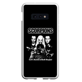 Чехол для Samsung S10E с принтом Группа Scorpions в Екатеринбурге, Силикон | Область печати: задняя сторона чехла, без боковых панелей | scorpions | группа | скорпионс | хард | хардрок