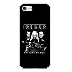 Чехол для iPhone 5/5S матовый с принтом Группа Scorpions в Екатеринбурге, Силикон | Область печати: задняя сторона чехла, без боковых панелей | scorpions | группа | скорпионс | хард | хардрок