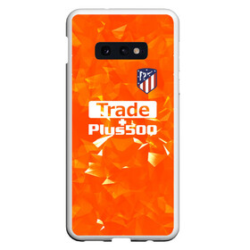 Чехол для Samsung S10E с принтом Atletico Madrid Original #5 в Екатеринбурге, Силикон | Область печати: задняя сторона чехла, без боковых панелей | Тематика изображения на принте: атлетико мадрид | полосы | эмблема