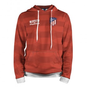 Мужская толстовка 3D с принтом Atletico Madrid Original #10 в Екатеринбурге, 100% полиэстер | двухслойный капюшон со шнурком для регулировки, мягкие манжеты на рукавах и по низу толстовки, спереди карман-кенгуру с мягким внутренним слоем. | атлетико мадрид | эмблема