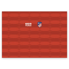 Поздравительная открытка с принтом Atletico Madrid Original #10 в Екатеринбурге, 100% бумага | плотность бумаги 280 г/м2, матовая, на обратной стороне линовка и место для марки
 | Тематика изображения на принте: атлетико мадрид | эмблема