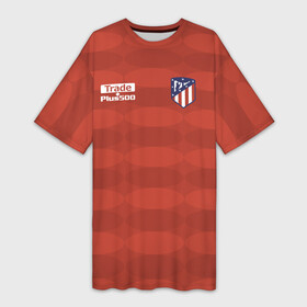 Платье-футболка 3D с принтом Atletico Madrid Original 10 в Екатеринбурге,  |  | Тематика изображения на принте: атлетико мадрид | эмблема