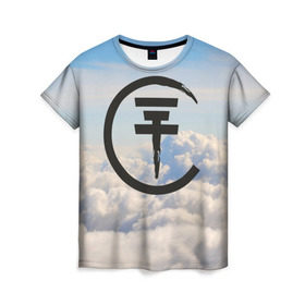 Женская футболка 3D с принтом Clouds Tokio Hotel в Екатеринбурге, 100% полиэфир ( синтетическое хлопкоподобное полотно) | прямой крой, круглый вырез горловины, длина до линии бедер | bill kaulitz | tokio hotel | билл каулиц