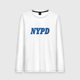 Мужской лонгслив хлопок с принтом NYPD в Екатеринбурге, 100% хлопок |  | new york police department | департамент | нью йорк