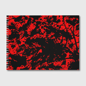 Альбом для рисования с принтом Красные краски в Екатеринбурге, 100% бумага
 | матовая бумага, плотность 200 мг. | abstraction | абстракция красок | брызги красок | краска | красные краски | потертость красок | разводы красок | черно белый