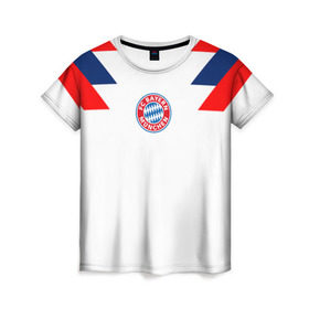 Женская футболка 3D с принтом Bayern Munchen - FC Bayern в Екатеринбурге, 100% полиэфир ( синтетическое хлопкоподобное полотно) | прямой крой, круглый вырез горловины, длина до линии бедер | 0x000000123 | bayern munchen | black | fcb | football | premium | бавария мюнхен | футбол | чёрный