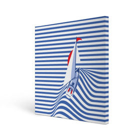 Холст квадратный с принтом Яхта в Екатеринбурге, 100% ПВХ |  | flag | joke | prank | sail | sea | stripes | water | waves | yacht vest | вода | волны | море | парус | полосы | прикол | тельняшка | флаг | шутка | яхта