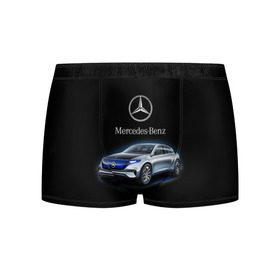 Мужские трусы 3D с принтом Mercedes-Benz в Екатеринбурге, 50% хлопок, 50% полиэстер | классическая посадка, на поясе мягкая тканевая резинка | kомпания производитель легковых автомобилей премиального класса | немецкое качество
