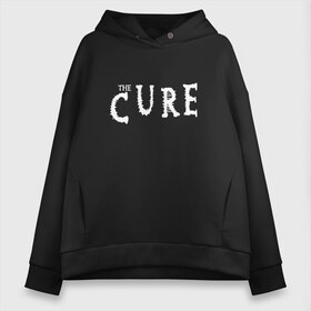 Женское худи Oversize хлопок с принтом The Cure в Екатеринбурге, френч-терри — 70% хлопок, 30% полиэстер. Мягкий теплый начес внутри —100% хлопок | боковые карманы, эластичные манжеты и нижняя кромка, капюшон на магнитной кнопке | cure | британия | группы | музыка | надпись | роберт смит | роджер одоннелл | рок | саймон гэллап