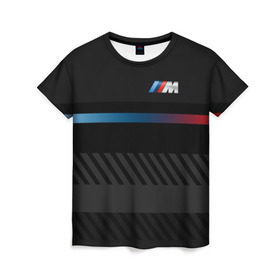 Женская футболка 3D с принтом BMW brand color в Екатеринбурге, 100% полиэфир ( синтетическое хлопкоподобное полотно) | прямой крой, круглый вырез горловины, длина до линии бедер | bmw | bmw motorsport | bmw performance | carbon | m | motorsport | performance | sport | бмв | карбон | моторспорт | спорт