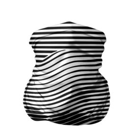 Бандана-труба 3D с принтом Череп в Екатеринбурге, 100% полиэстер, ткань с особыми свойствами — Activecool | плотность 150‒180 г/м2; хорошо тянется, но сохраняет форму | art | optical | skull | stripes | vest | искусство | оптическое | полосы | тельняшка | череп