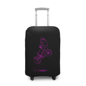 Чехол для чемодана 3D с принтом BMX в Екатеринбурге, 86% полиэфир, 14% спандекс | двустороннее нанесение принта, прорези для ручек и колес | athletic sports | athletics | bmx | fitness | sport | weightlifting | атлетика | велоспорт | спорт