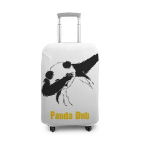 Чехол для чемодана 3D с принтом Panda dub в Екатеринбурге, 86% полиэфир, 14% спандекс | двустороннее нанесение принта, прорези для ручек и колес | dab | dance | dub | movement | panda | движение | панда | танец