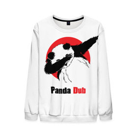 Мужской свитшот 3D с принтом Panda dub в Екатеринбурге, 100% полиэстер с мягким внутренним слоем | круглый вырез горловины, мягкая резинка на манжетах и поясе, свободная посадка по фигуре | Тематика изображения на принте: dab | dance | dub | movement | panda | движение | панда | танец