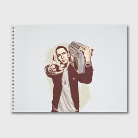 Альбом для рисования с принтом Eminem Art в Екатеринбурге, 100% бумага
 | матовая бумага, плотность 200 мг. | Тематика изображения на принте: art | eminem | hip hop | rap | rap god | арт | брюс | бумбокс | маршалл | мэтерс | рэп | хим хоп | эминем