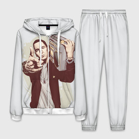 Мужской костюм 3D с принтом Eminem Art в Екатеринбурге, 100% полиэстер | Манжеты и пояс оформлены тканевой резинкой, двухслойный капюшон со шнурком для регулировки, карманы спереди | art | eminem | hip hop | rap | rap god | арт | брюс | бумбокс | маршалл | мэтерс | рэп | хим хоп | эминем
