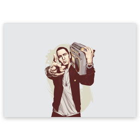 Поздравительная открытка с принтом Eminem Art в Екатеринбурге, 100% бумага | плотность бумаги 280 г/м2, матовая, на обратной стороне линовка и место для марки
 | art | eminem | hip hop | rap | rap god | арт | брюс | бумбокс | маршалл | мэтерс | рэп | хим хоп | эминем