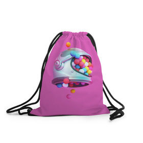 Рюкзак-мешок 3D с принтом Colorful balls в Екатеринбурге, 100% полиэстер | плотность ткани — 200 г/м2, размер — 35 х 45 см; лямки — толстые шнурки, застежка на шнуровке, без карманов и подкладки | balls | colorful | helmet | pink | колорит | космонавт | космос | розовый | скафандр | цвет | шарики | шары | шлем