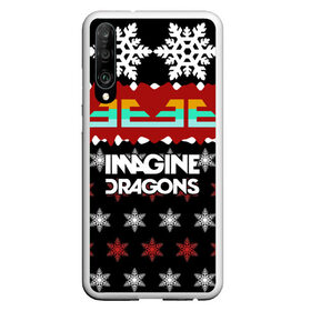 Чехол для Honor P30 с принтом Праздничный Imagine Dragons в Екатеринбурге, Силикон | Область печати: задняя сторона чехла, без боковых панелей | альтернативный | американская | группа | драгонс | имеджин | инди | индирок | новогодний | поп | рождество | рок | свитер | электроник