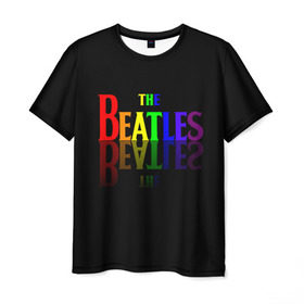 Мужская футболка 3D с принтом The beatles в Екатеринбурге, 100% полиэфир | прямой крой, круглый вырез горловины, длина до линии бедер | british | rock | the beatles