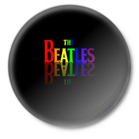 Значок с принтом The beatles в Екатеринбурге,  металл | круглая форма, металлическая застежка в виде булавки | british | rock | the beatles
