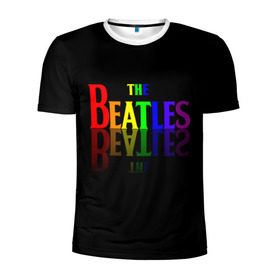 Мужская футболка 3D спортивная с принтом The beatles в Екатеринбурге, 100% полиэстер с улучшенными характеристиками | приталенный силуэт, круглая горловина, широкие плечи, сужается к линии бедра | british | rock | the beatles
