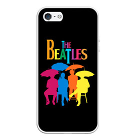 Чехол для iPhone 5/5S матовый с принтом The beatles в Екатеринбурге, Силикон | Область печати: задняя сторона чехла, без боковых панелей | british | rock | the beatles