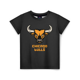 Детская футболка 3D с принтом Chicago bulls в Екатеринбурге, 100% гипоаллергенный полиэфир | прямой крой, круглый вырез горловины, длина до линии бедер, чуть спущенное плечо, ткань немного тянется | chicago bulls | баскетбол