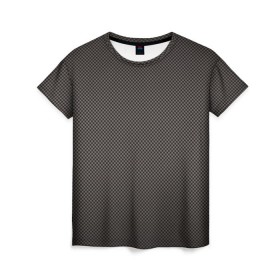Женская футболка 3D с принтом Carbon-2 в Екатеринбурге, 100% полиэфир ( синтетическое хлопкоподобное полотно) | прямой крой, круглый вырез горловины, длина до линии бедер | карбон | текстура