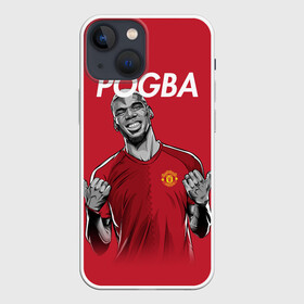 Чехол для iPhone 13 mini с принтом Pogba Manchester United в Екатеринбурге,  |  | mu | paul | pogba | манчестер юнайтед | мю | погба | форма