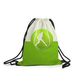 Рюкзак-мешок 3D с принтом Теннис в Екатеринбурге, 100% полиэстер | плотность ткани — 200 г/м2, размер — 35 х 45 см; лямки — толстые шнурки, застежка на шнуровке, без карманов и подкладки | sport | логотип | мяч | спорт | теннис