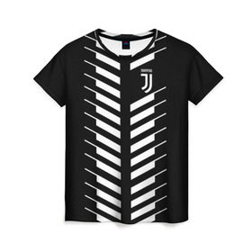 Женская футболка 3D с принтом Juventus 2018 Creative #2 в Екатеринбурге, 100% полиэфир ( синтетическое хлопкоподобное полотно) | прямой крой, круглый вырез горловины, длина до линии бедер | juventus | футбол | футбольный клуб | ювентус